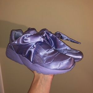 Puma x Fenty “sweet lavender” ribbon trainers